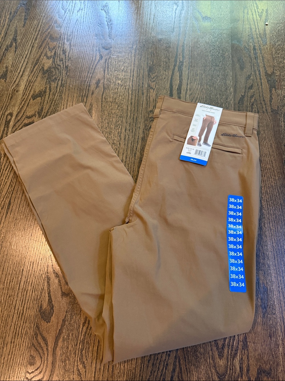 Eddie Bauer Men's Chino Pants in Tan 38x34 slacks hiking